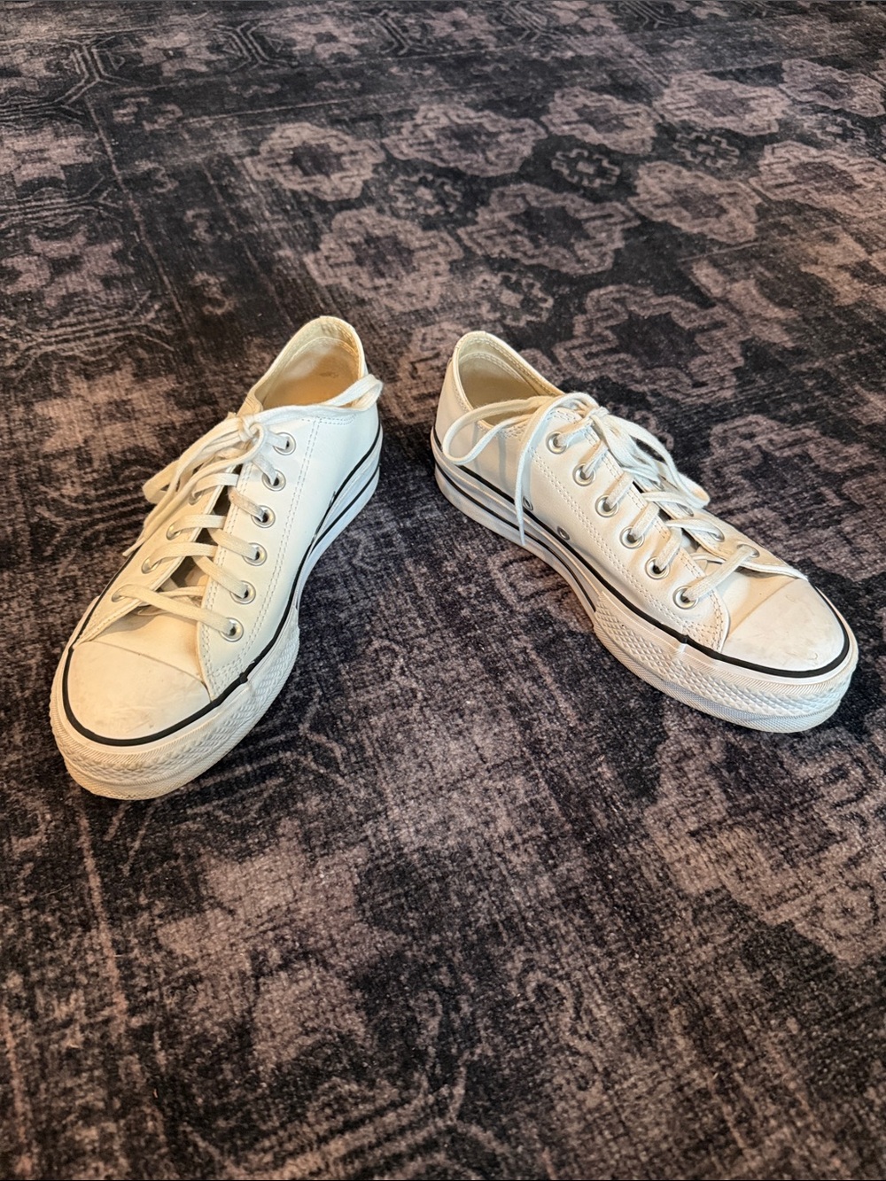 Converse Leather Platform Sneakers